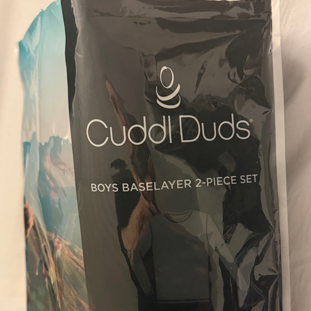 Cuddl Duds Boys Black Baselayer Set